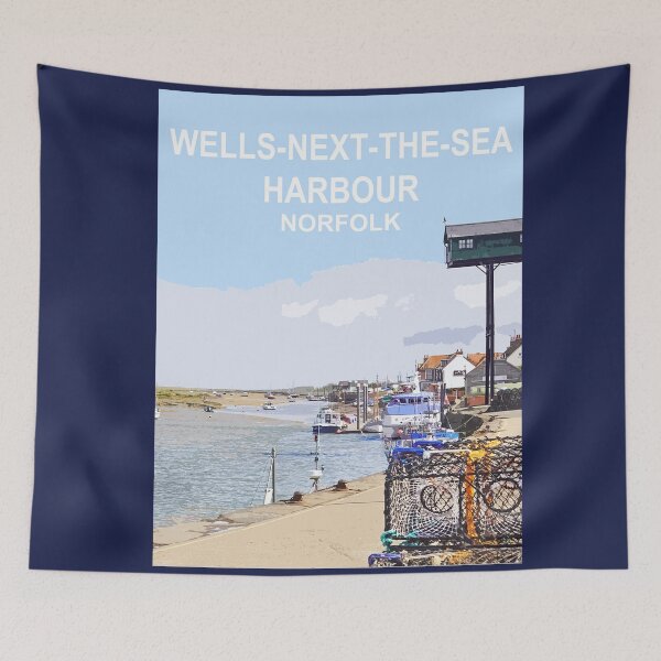 Item preview, Wells Next The Sea Norfolk Travel poster East Anglia designed and sold by BarbaraGlebska.