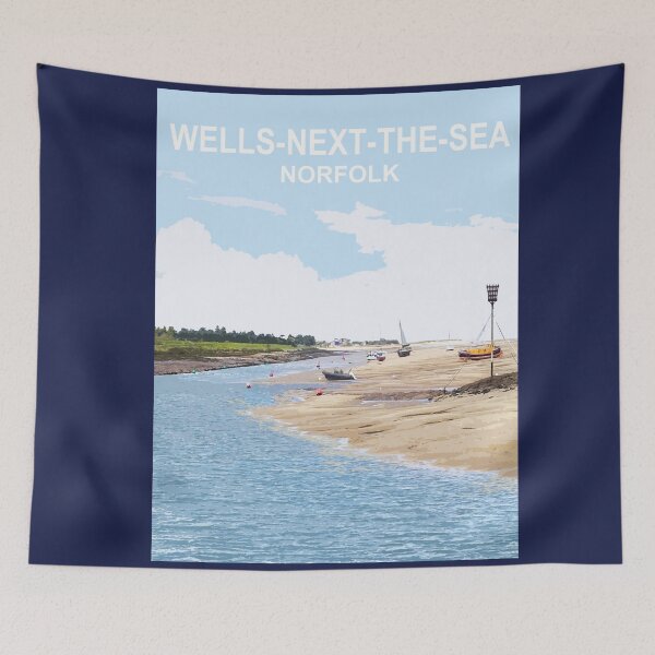 Item preview, Wells Next The Sea Norfolk Travel poster East Anglia designed and sold by BarbaraGlebska.