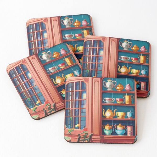 Item preview, Café Moments in Gouache Illustration designed and sold by BlareBlare.