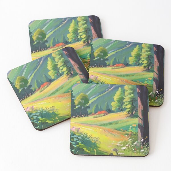 Item preview, Whimsical Nature View in Gouache Illustration designed and sold by BlareBlare.