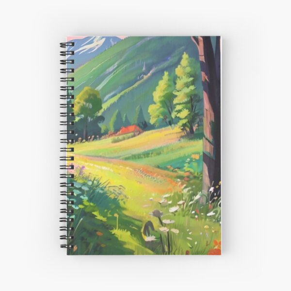 Aperçu de l'œuvre Whimsical Nature View in Gouache Illustration créée et vendue par BlareBlare.