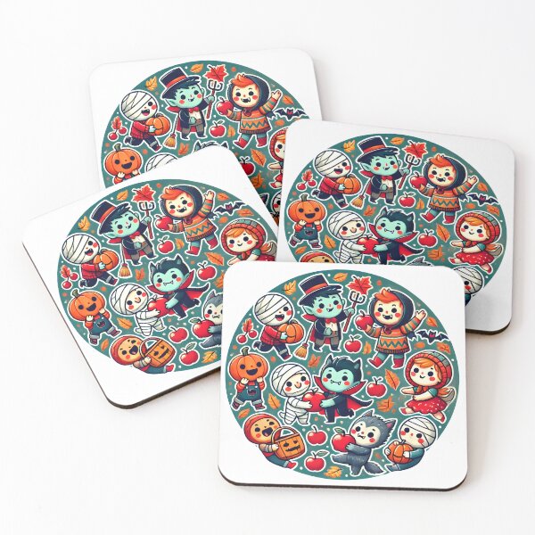 Item preview, Cute Monsters in Costumes - Halloween Circle Sticker designed and sold by ColorStudioArt.