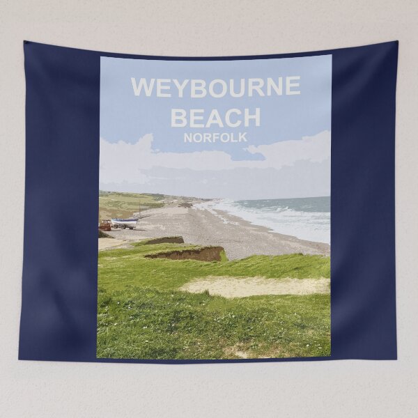 Item preview, Weybourne Beach Norfolk Travel poster East Anglia designed and sold by BarbaraGlebska.