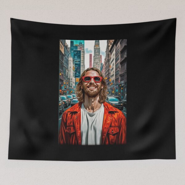Item preview, Jesus Christ  in New York christian happy anime for political american US ,xmas gifts  designed and sold by thankful-loco.