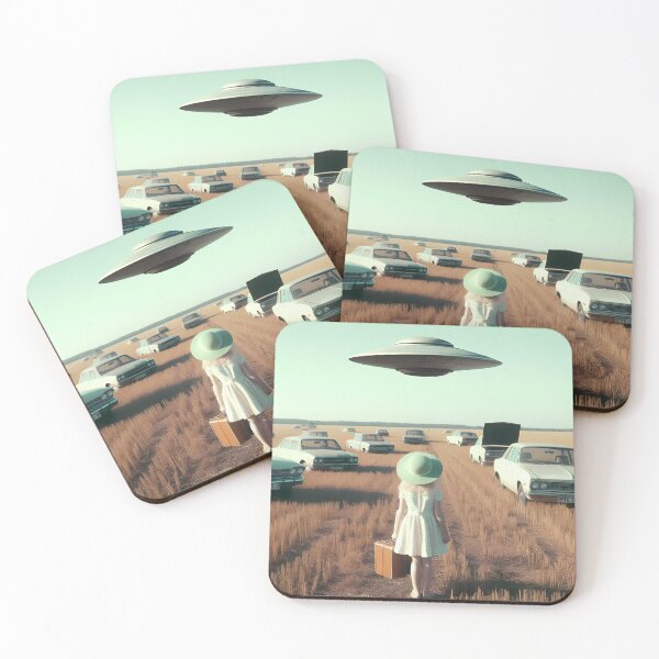 Item preview, UFO child - Surreal sci-fi scene in vintage-Style designed and sold by posterflunz.