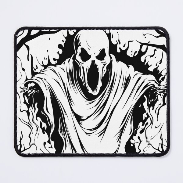 Item preview, "Spectral Terror" – Intricately Detailed Ghostly Horror Artwork designed and sold by Sanskrati.