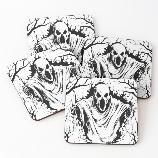 Item preview, "Spectral Terror" – Intricately Detailed Ghostly Horror Artwork designed and sold by Sanskrati.