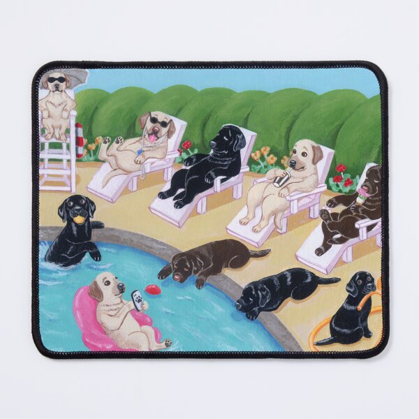 Item preview, Poolside Party Labradors designed and sold by HappyLabradors.