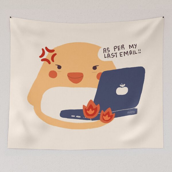 Item preview, As Per My Last Email - Funny Mochi Bird Art designed and sold by aaalou.