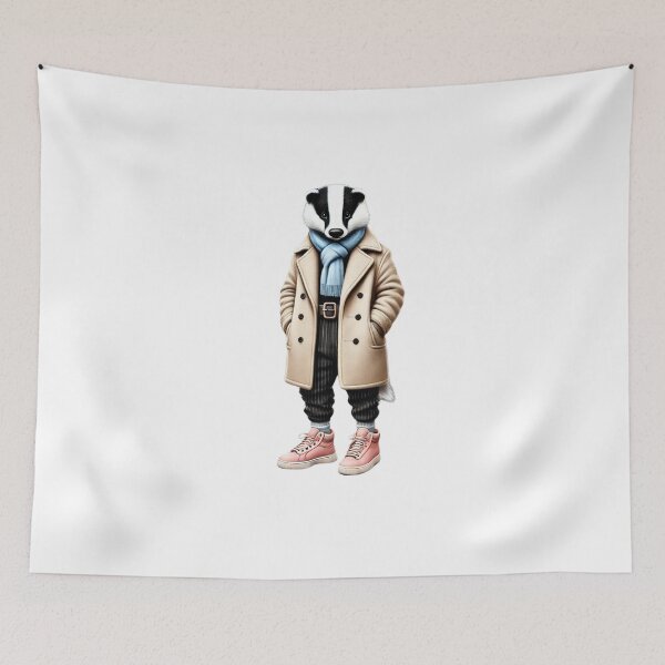 Item preview, Christmas Badger Sports Fashion Couture Baggy Jeans designed and sold by The Art of Kkatarynka.