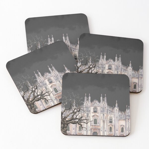 Item preview, "Haunted Sanctuary" – Scary Church and Sinister Tree Gothic Art designed and sold by Sanskrati.