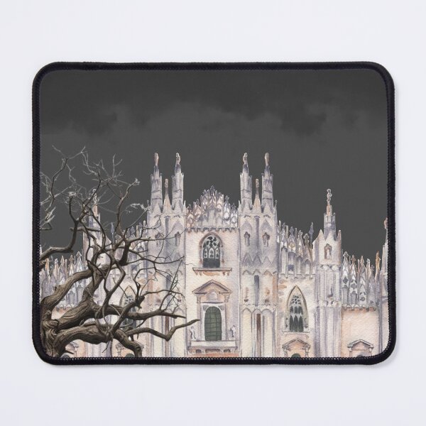 Item preview, "Haunted Sanctuary" – Scary Church and Sinister Tree Gothic Art designed and sold by Sanskrati.