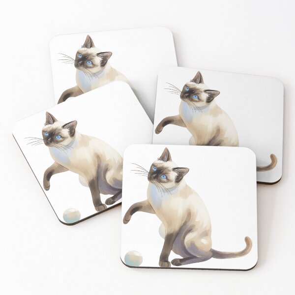 Item preview, Playful_Siamese_Kitten_Watercolor designed and sold by kojinho.