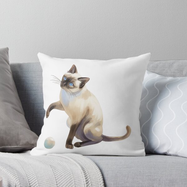 Item preview, Playful_Siamese_Kitten_Watercolor designed and sold by kojinho.