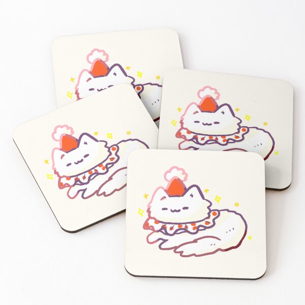 Item preview, White cat illustration  designed and sold by Mayarart.