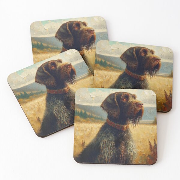 Item preview, Rustic Fall Day with a German Wirehair Pointer in Nature designed and sold by mustardseed-410.