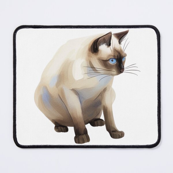 Item preview, Siamese Cat Portrait Art Watercolor designed and sold by kojinho.