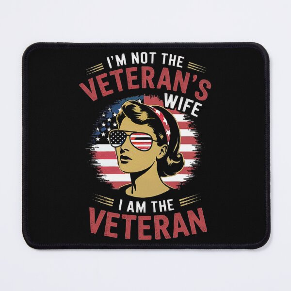 Item preview, Proud Female Veteran with American Flag Glasses designed and sold by love3617.