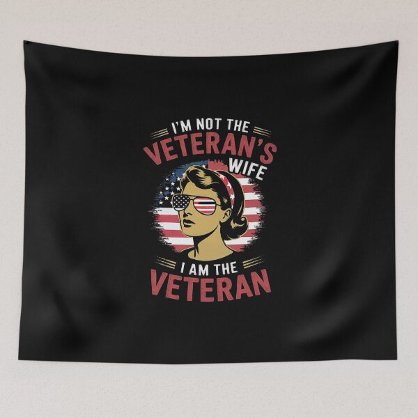 Item preview, Proud Female Veteran with American Flag Glasses designed and sold by love3617.