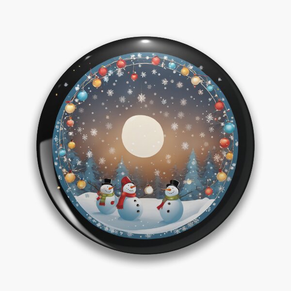 Item preview, Snowmen in a Colorful Winter Setting designed and sold by Aquillashop.