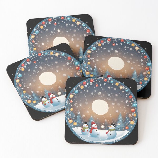 Item preview, Snowmen in a Colorful Winter Setting designed and sold by Aquillashop.