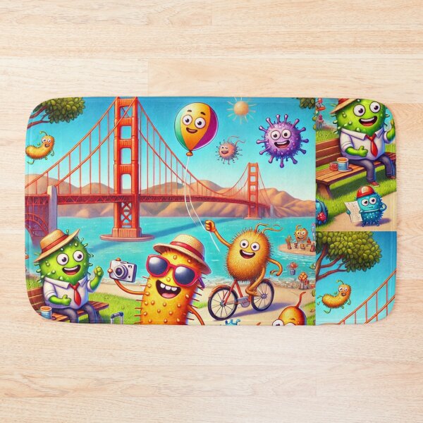 Item preview, Microbes Visit the Golden Gate Bridge designed and sold by AdoraSticks.