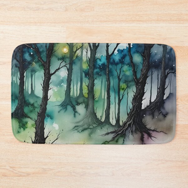 Item preview, Eerie Haunted Forest Halloween Art Liquid Ink Abstract designed and sold by taiche.