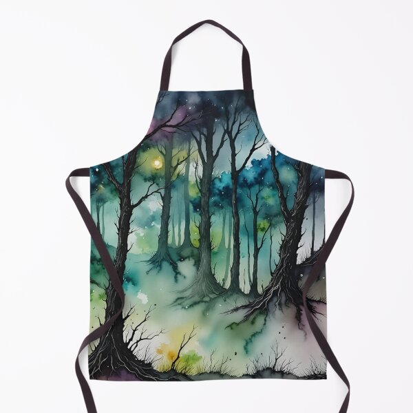 Item preview, Eerie Haunted Forest Halloween Art Liquid Ink Abstract designed and sold by taiche.