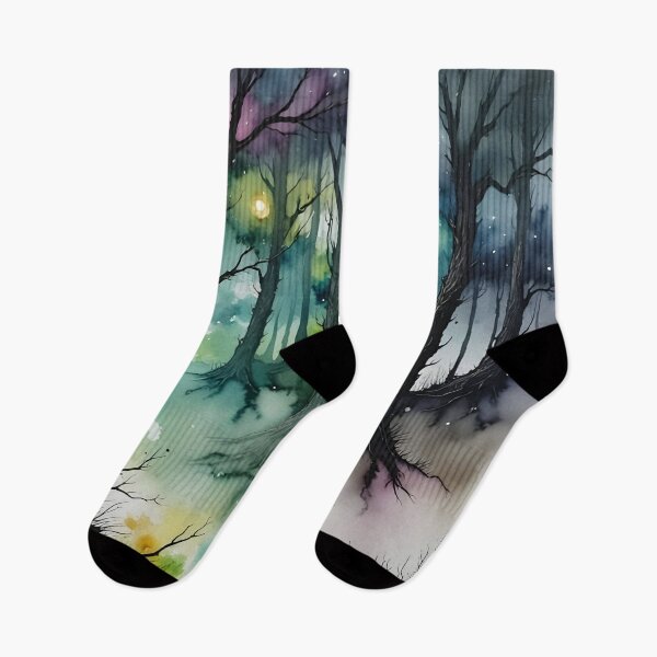 Item preview, Eerie Haunted Forest Halloween Art Liquid Ink Abstract designed and sold by taiche.