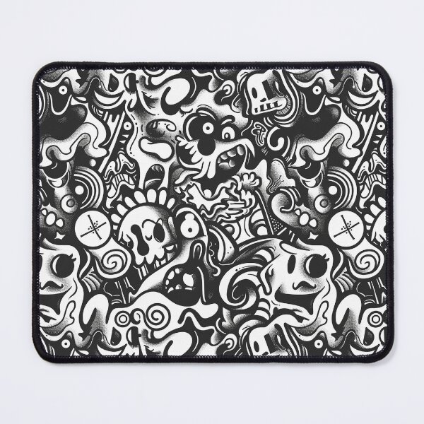 Artikelvorschau, Doodle Skulls Muster für Totenkopf-Liebhaber entworfen und verkauft von Ikaroots.