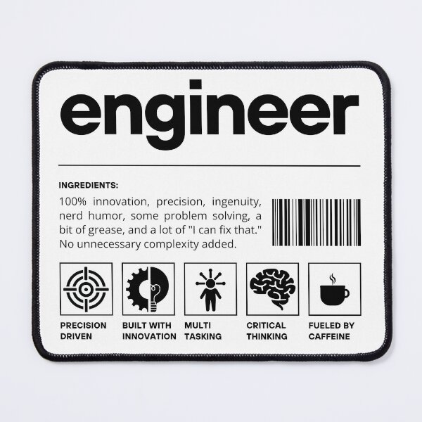 Item preview, Engineer Barcode, Funny Engineering designed and sold by lagunaklein.