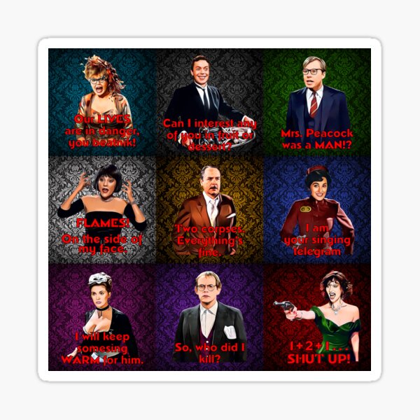Item preview, Get a Clue, Clue Movie Collage, Movie Mystery,  designed and sold by ⭐️⭐️⭐️⭐️⭐️ Smile More.