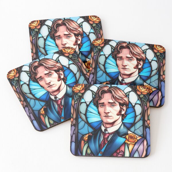 Item preview, Jane Austen’s Pride & Prejudice Mr. Darcy Stained Glass Portrait designed and sold by Smile More Art Store ⭐️⭐️⭐️⭐️⭐️.