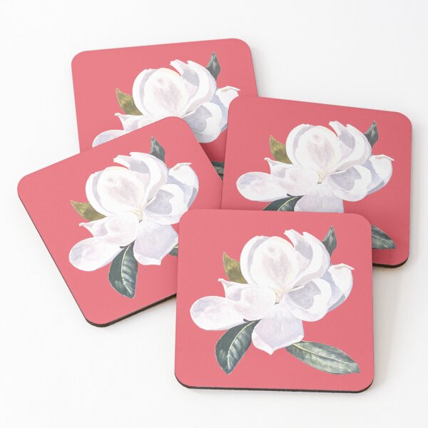 Item preview, Magnolia Painting Diagonal on Deep Rose e65864 designed and sold by Art in My Loft.
