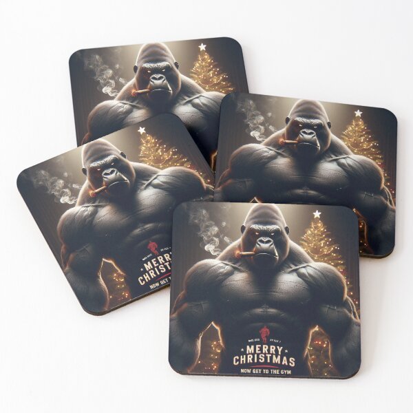 Item preview, Silverback Gorrila Merry Christmas Now Get To The Gym designed and sold by neildoch.