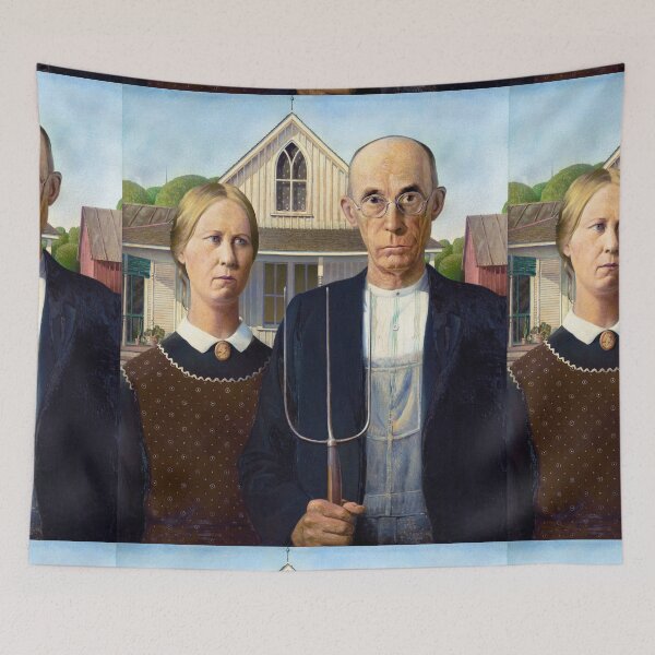 Item preview, American Gothic - Grant Wood designed and sold by Vintage Designs +.