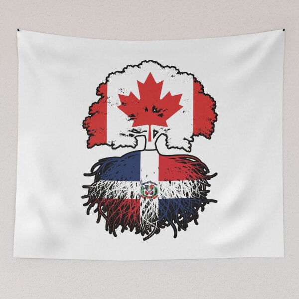 Item preview, Dominican Republic Dominican Canadian Canada Tree Roots Flag designed and sold by FlagX.