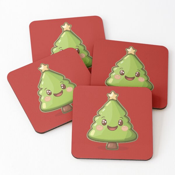 Item preview, Cute Christmas Tree T-Shirt on Red Background designed and sold by SpoonToonCnt.