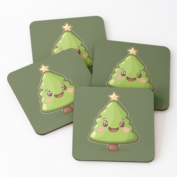 Item preview, Cute Christmas Tree T-Shirt on Green Background designed and sold by SpoonToonCnt.
