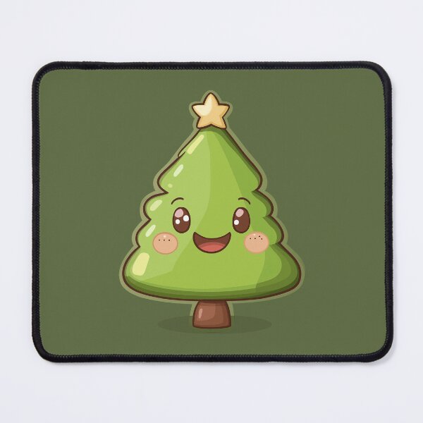 Item preview, Cute Christmas Tree T-Shirt on Green Background designed and sold by SpoonToonCnt.