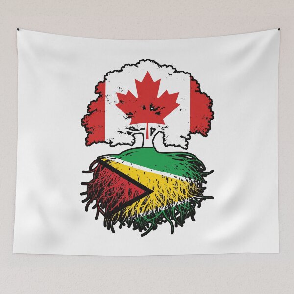 Item preview, Guyana Guyanese Canadian Canada Tree Roots Flag designed and sold by FlagX.