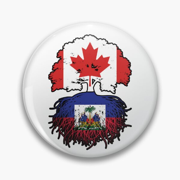 Item preview, Haiti Haitian Canadian Canada Tree Roots Flag designed and sold by FlagX.