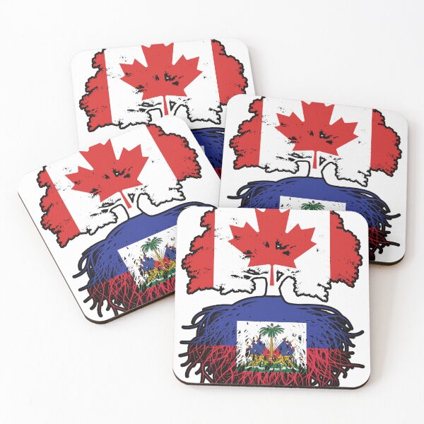 Item preview, Haiti Haitian Canadian Canada Tree Roots Flag designed and sold by FlagX.