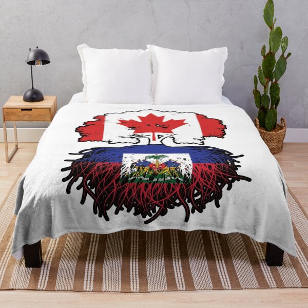Item preview, Haiti Haitian Canadian Canada Tree Roots Flag designed and sold by FlagX.