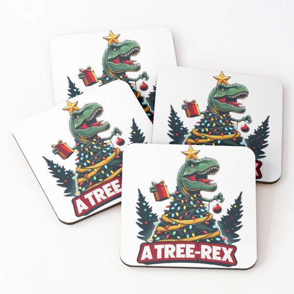 Item preview,  Tree-Rexmas, Christmas, Dinosaur, Santasaurus rex, t-rex in a Santa hat designed and sold by MERCH HQ.