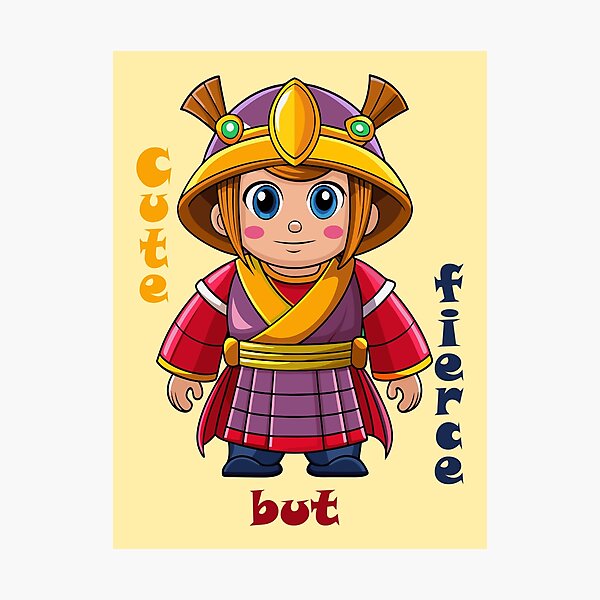 Item preview, Cute but Fierce Warrior designed and sold by AgarutanPrint.