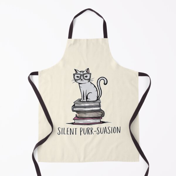 Item preview, Silent Purr-suasion Cat with Books Illustration designed and sold by Dream-Fab.