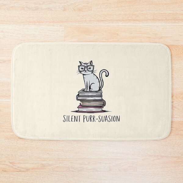 Item preview, Silent Purr-suasion Cat with Books Illustration designed and sold by Dream-Fab.