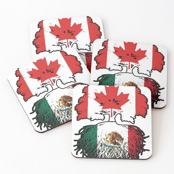 Item preview, Mexico Mexican Canadian Canada Tree Roots Flag designed and sold by FlagX.