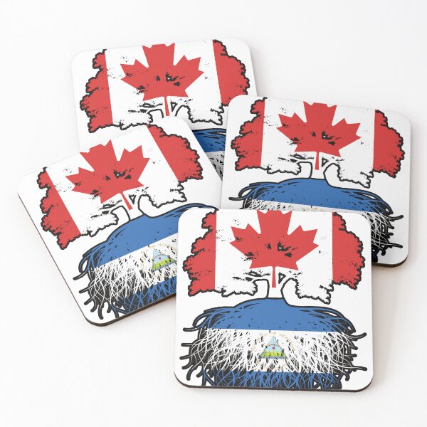 Item preview, Nicaragua Nicaraguan Canadian Canada Tree Roots Flag designed and sold by FlagX.